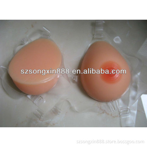 Waterdrop silicone breast form